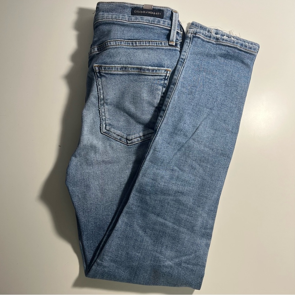 CITIZENS OF HUMANITY ROCKET CROP HIGH RISE SKINNY JEANS IN SERENITY (SIZE 24)